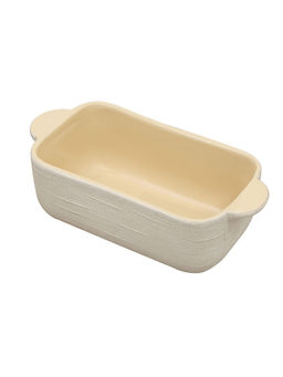 Ellementry - Butter-Up Beige Ceramic Loaf Pan for Baking- 1000 ML