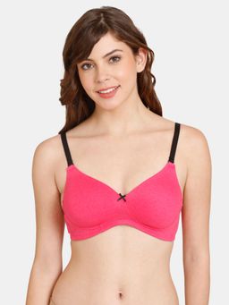 Zivame - Rosaline Padded Non Wired 3-4th Coverage T-Shirt Bra - Beetroot Purple