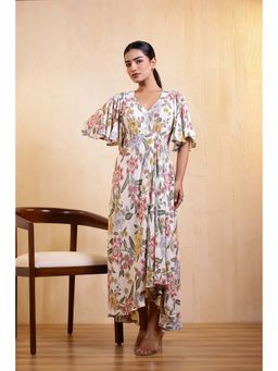 Femme Sequel - White Floral A-Line Dress