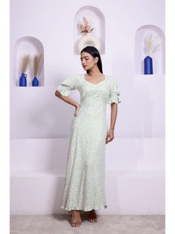 Femme Sequel - Green Printed Bodycon Dress