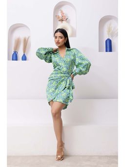 Femme Sequel - Green Printed Bodycon Dress