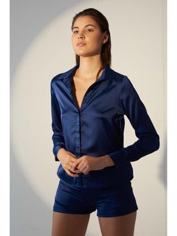 Myclo - Blue Solid Regular Shirt and Shorts (Set of 2)