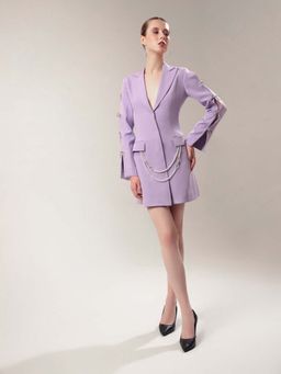 SHEEN COUTURE - Lavender Solid Regular Dress