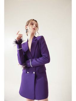 SHEEN COUTURE - Purple Solid Regular Dress