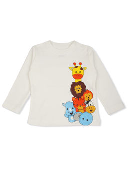 Bodycare - Boys White Round Neck Regular Fit T-Shirt