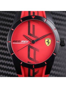 Scuderia Ferrari - Red Dial Round Analog Watch-0830617