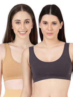 BLOSSOM - Blissful Solid T-Shirt Bra Multi-Color (Pack of 2)