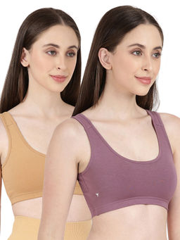 BLOSSOM - Blissful Solid T-Shirt Bra Multi-Color (Pack of 2)
