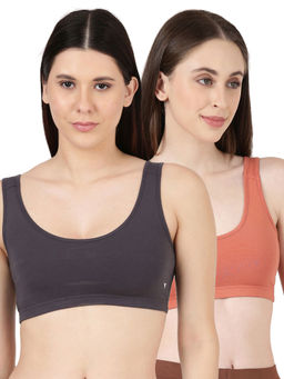 BLOSSOM - Blissful Solid T-Shirt Bra Multi-Color (Pack of 2)