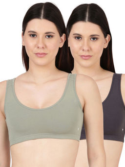 BLOSSOM - Blissful Solid T-Shirt Bra Multi-Color (Pack of 2)