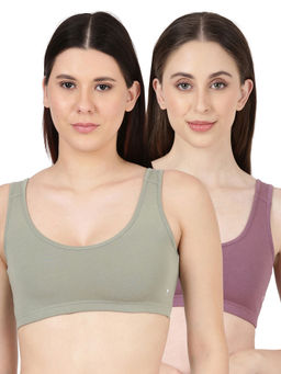 BLOSSOM - Blissful Solid T-Shirt Bra Multi-Color (Pack of 2)