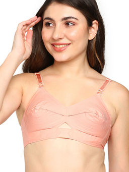 BLOSSOM - Priyasajini Solid Full Coverage Bra Peach