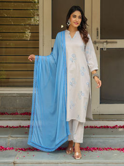 Bud & Tulip - Ambika Kurta with Pant and Dupatta (Set of 3)