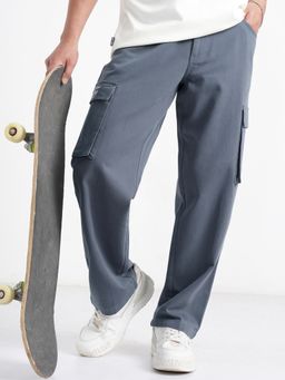HIGHLANDER - Disney Mickey Men Blue Men Cotton Mid Rise Cargo