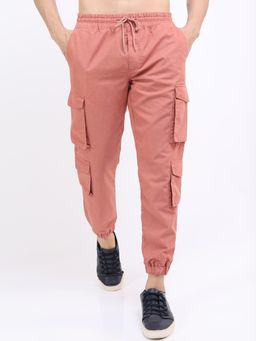 HIGHLANDER - Men Pink Joggers Cargo Pocket Joggers