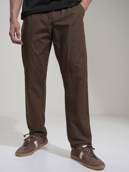 HIGHLANDER - Men Brown Straight Fit Trouser