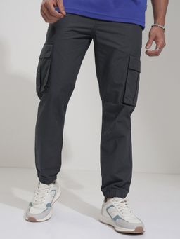 HIGHLANDER - Men Grey Cargo Style Joggers
