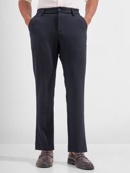 HIGHLANDER - Men Navy Blue Super Stretch Knited Trouser