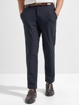 HIGHLANDER - Men Navy Blue Super Stretch Knited Trouser
