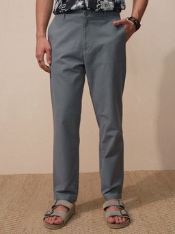 HIGHLANDER - Men Grey Relaxed Fit Casual Trouser