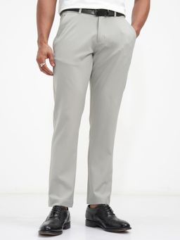 HIGHLANDER - Men Grey 4 Way Lycra Super Stretch Dobby Trouser