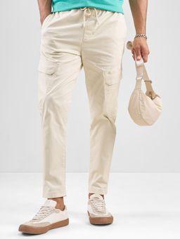 HIGHLANDER - Men White Solid Cargo