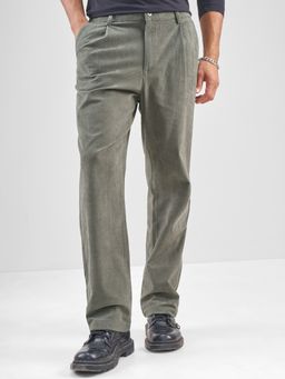 HIGHLANDER - Men Olive Textured Trouser