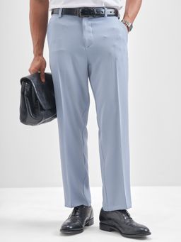 HIGHLANDER - Men Blue Solid Straight Fit Trouser