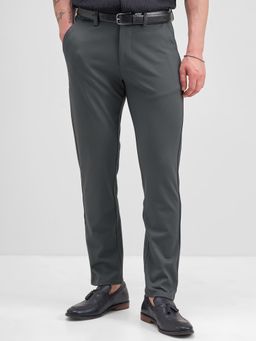 HIGHLANDER - Men Charcoal Super Stretch Knited Trouser