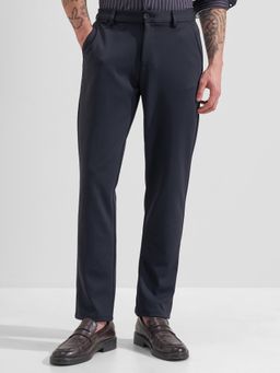 HIGHLANDER - Men Navy Blue Super Stretch Knited Trouser