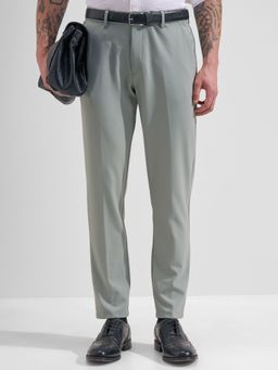 HIGHLANDER - Men Olive 4 Way Lycra Super Stretch Solid Trouser
