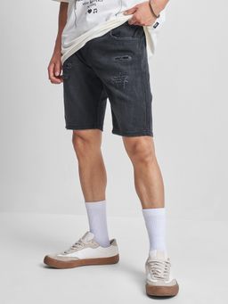 HIGHLANDER - Men Black Regular Fit Solid Shorts