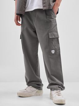 HIGHLANDER - Marvel Captain Am Men Grey Loose Fit Cargo
