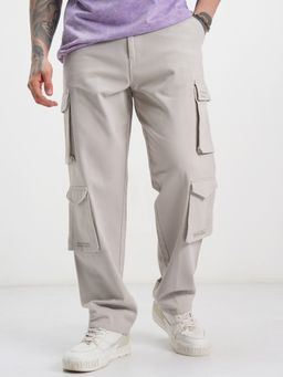 HIGHLANDER - Marvel Iron Man Men Grey Men Cotton Mid Rise Loose Fit Cargo