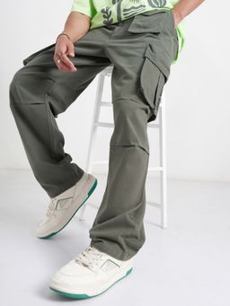 HIGHLANDER - Star Wars Star Wars Men Olive Men Cotton High Rise Loose Fit Cargo