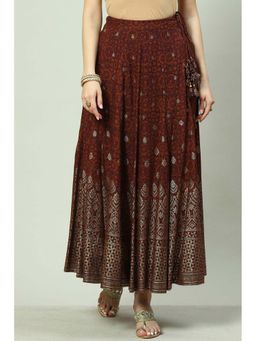 Biba - Women Brown Printed Skirt