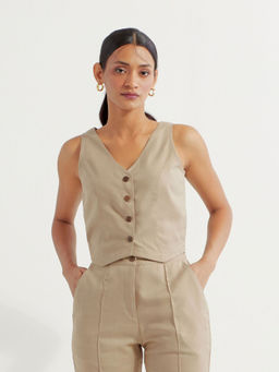 The Indian Cause - Beige Anne Waist Coat