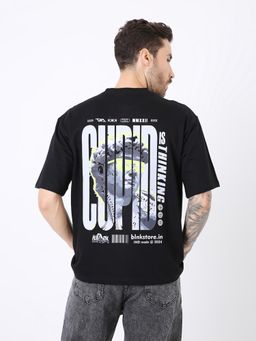 BLNK - Black Oversize Typography T-Shirt
