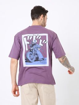 BLNK - Purple Oversize Typography T-Shirt