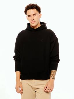 Calvin Klein - Black Logo Relaxed Fit Cotton Sweatshirt