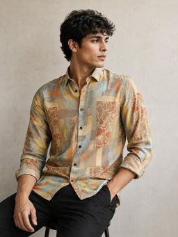CAHOOT - Men Multicolor Printed Casual Shirt