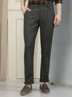 CRIMSOUNE CLUB - Men's Comfort Fit Grey Trouser
