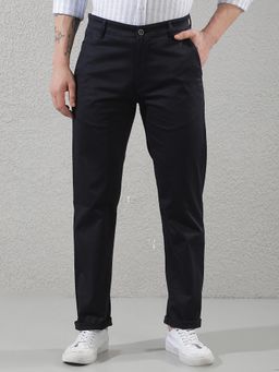 CRIMSOUNE CLUB - Men's Stylish Black Straight Trouser