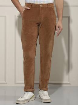 CRIMSOUNE CLUB - Men's Essential Brown Corduroy Trouser