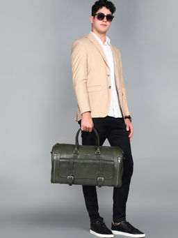 Sassora - Premium Leather Unisex Large Duffle Bag for Travel