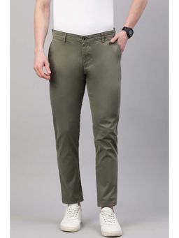 Classic Polo - Mens Grey Slim Fit Solid Trouser