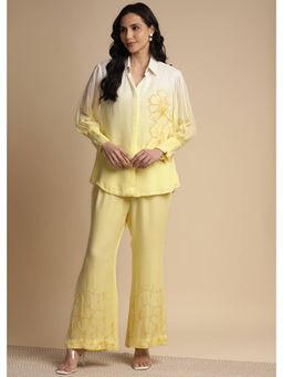 SAKSHI KHETTERPAL - Sunshine Ombre One Side Sequined Embroidered Co-Ord (Set of 2)