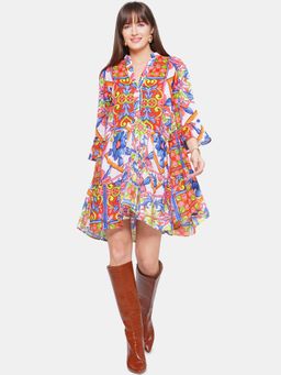 CINCIN Fashion - Boxy Printed Short Dress