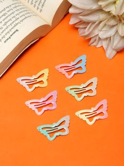 Stol'N - Butterfly Applique Hair Clips-Multicolour (Pack of 6)
