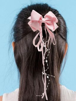 Stol'N - Bow with Stone Embellished Hair Clip - Pink